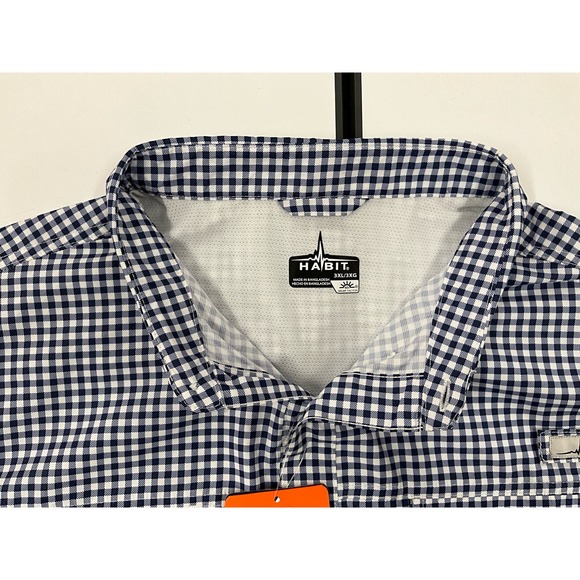 Men HABIT Crayfish Creek L/S River Creek 3XL Medievel Blue UPF Cooling Quick Dry - Picture 3 of 12